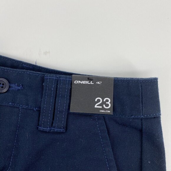 O'Neill Chino Shorts Boys 23 Waist Standard Fit Navy Blue - Picture 3 of 9